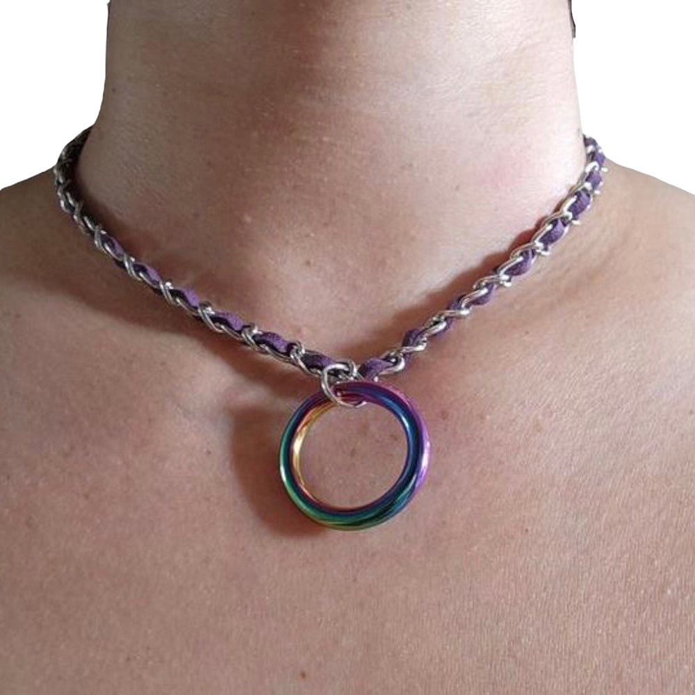 Purple day collar necklace