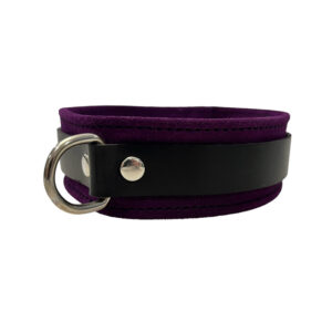 BDSM collar bondage restraint in purple leather