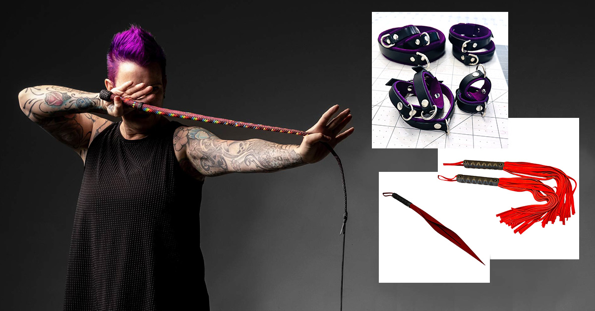 BDSM Impact Play Toys Floggers Collars and Dragon Tongue Whips